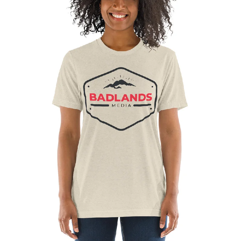 Badlands Relaxed Fit Tri-Blend Short Sleeve T-Shirt (red/blk logo) Fitted T-Shirt Seamless Stretchy Badlands Relaxed Fit Tri-Blend Short Sleeve T-Shirt (red/blk logo) Fitted T-Shirt Seamless Stretchy
