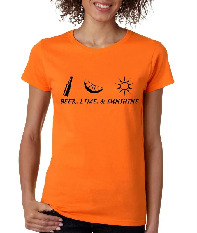 Beer lime and sunshine womens t-shirt Houndstooth Herringbone Solid