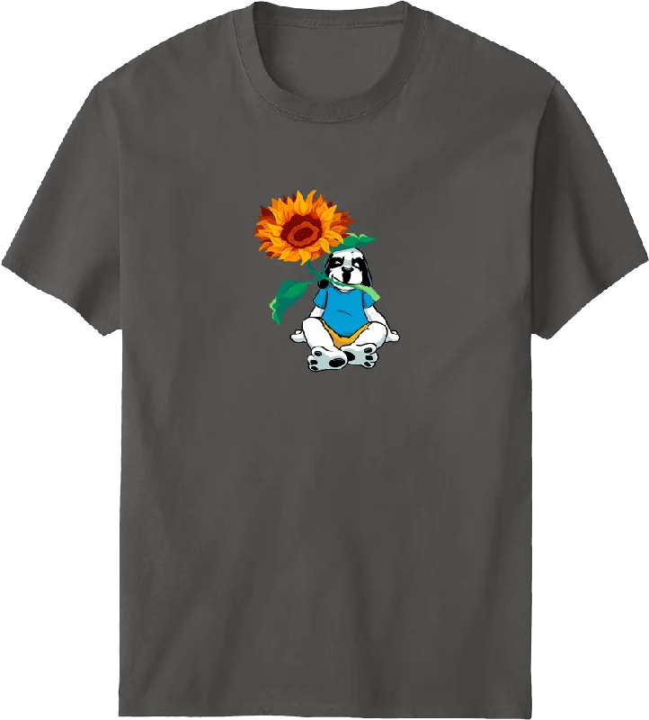 Sunflower Dog T-shirt Lace Blend Ribbed Blend Corduroy Blend