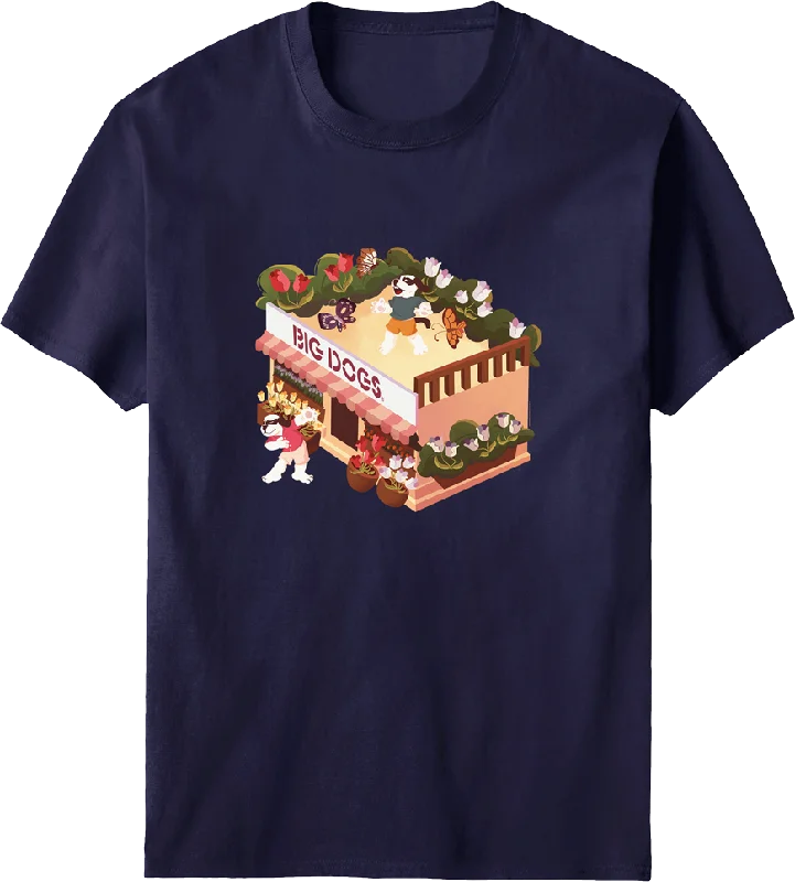 Tulips Flower Shop T-shirt Anti-Pilling Machine Wash Handmade