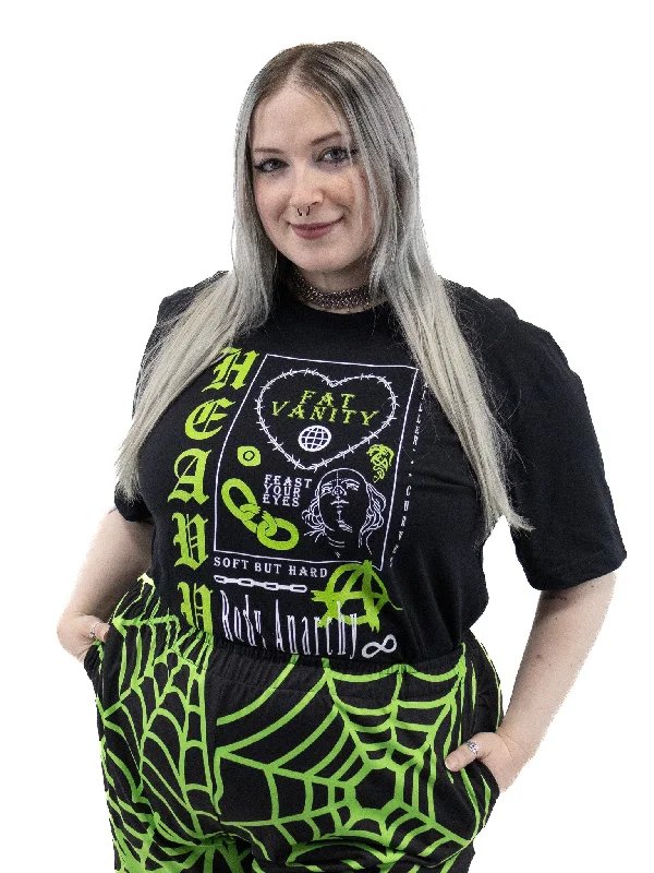 Body Anarchy T-Shirt PLUS Notch Collar Peter Pan Collar Cowl Neck