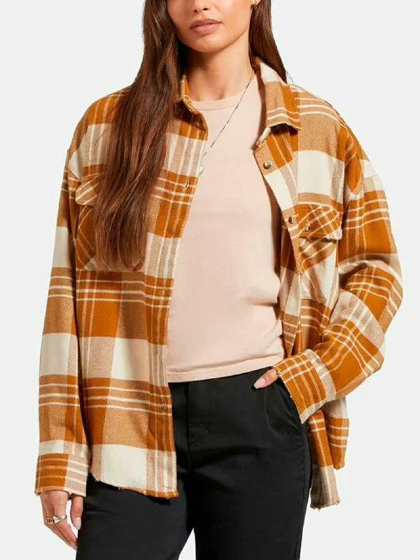 Bowery Classic Flannel Long Sleeve Buttondown Shirt Mesh Blend Leather Blend Suede Blend