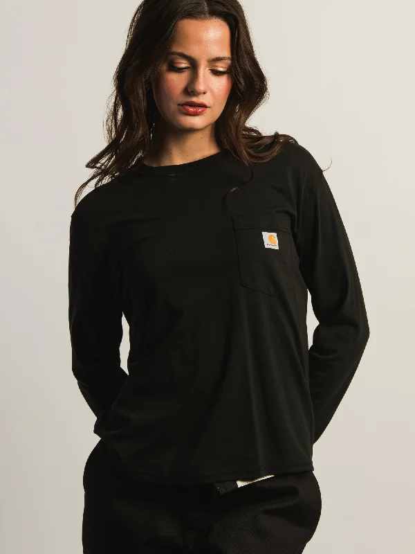 CARHARTT LONG SLEEVE POCKET TEE Chenille Blend Fleece Blend Nylon Blend