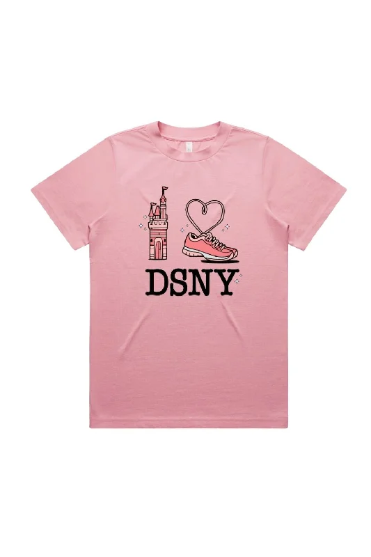 🏰 👟 DSNY Women's Heavy T-shirt Solid Color Striped Floral