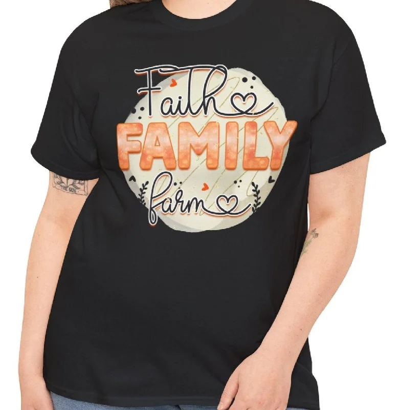 Faith, Family, Farm Tee Machine Wash Dry Clean Hand Wash