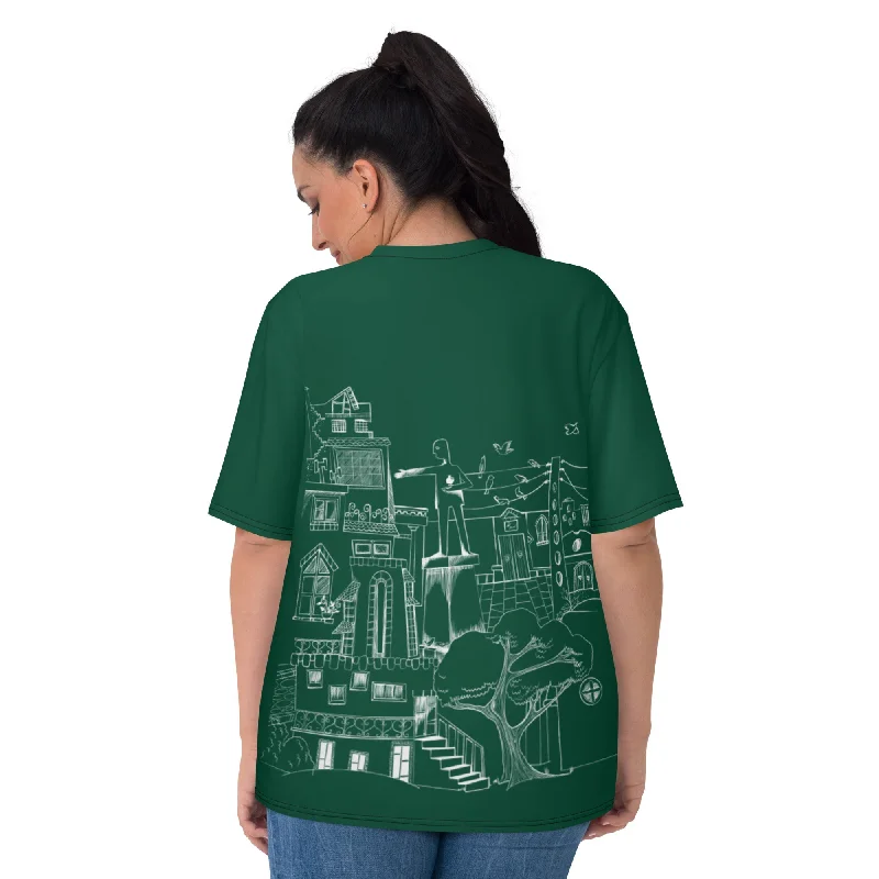 FLY ON THE WALL Premium Women's T-shirt Welt Pockets Slit Pockets