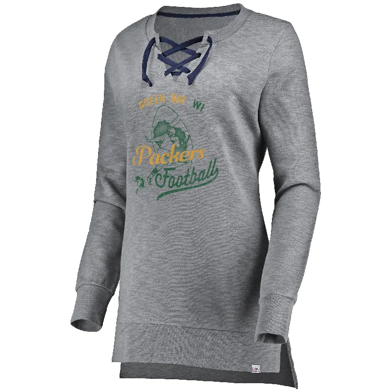 Green Bay Packers Women's Historic Hyperlace Long Sleeve Tunic Shirt Cozy Warm Stylish Green Bay Packers Women's Historic Hyperlace Long Sleeve Tunic Shirt Cozy Warm Stylish