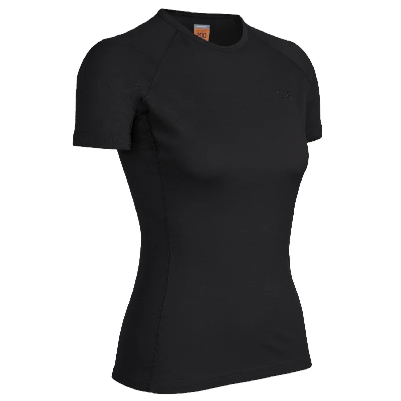 Icebreaker Women's Bodyfit 200 Lightweight  Contour Crewe T-Shirt Basic T-Shirt Crew Neck Short Sleeve