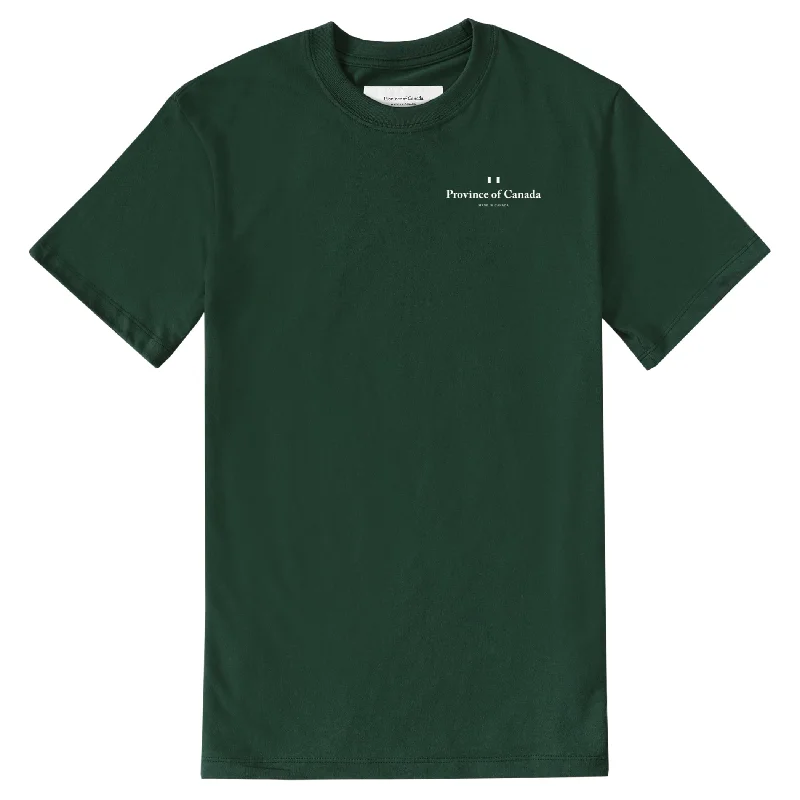 Left Chest Logo Tee Forest - Unisex Terry Blend Velvet Blend Canvas Blend