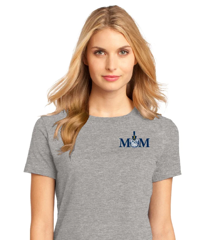 The Citadel, Mom & Spike Logo Women’s Perfect Weight ® Tee Shirt Graphic T-Shirt Round Neck Polyester