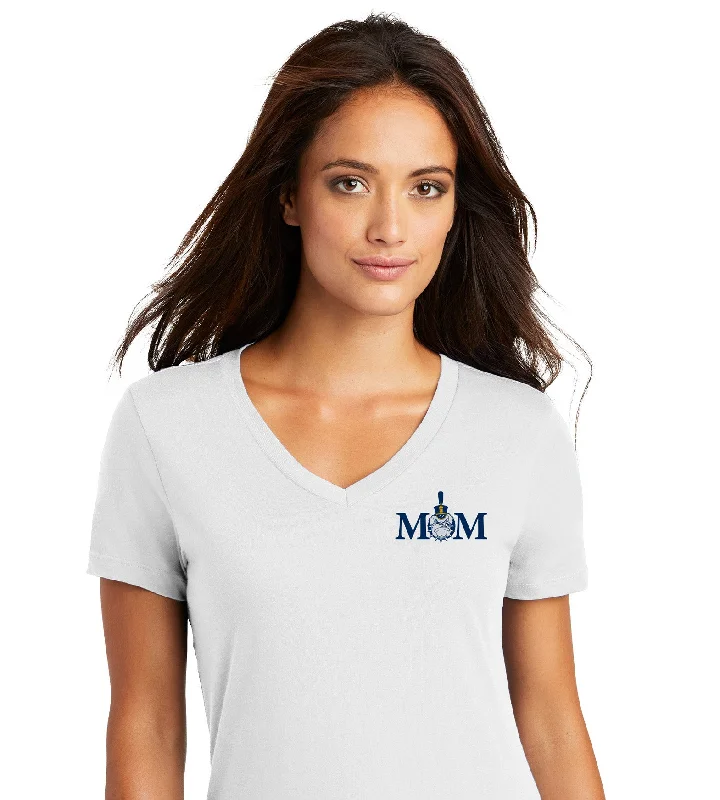 The Citadel, Mom & Spike  Women’s V-Neck Tee Shirt Elegant Classic Vintage