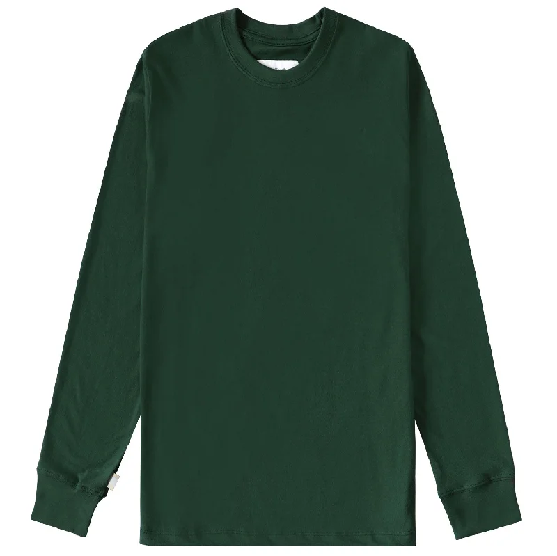 Monday Long Sleeve Tee Forest - Unisex Lace Blend Ribbed Blend Corduroy Blend