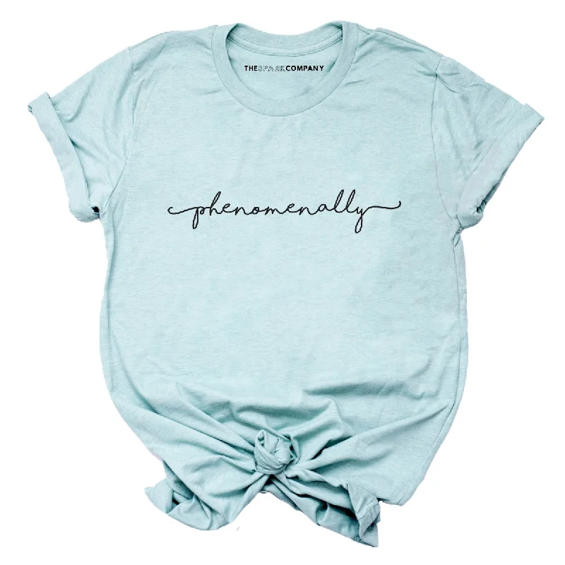 Phenomenal Woman Feminist T-Shirt Solid Color Striped Floral