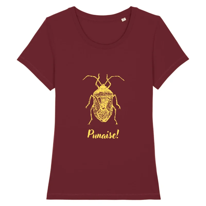 Punaise! | T-shirt Femme 100% Coton BIO - EXPRESSER Print Jacquard Patchwork