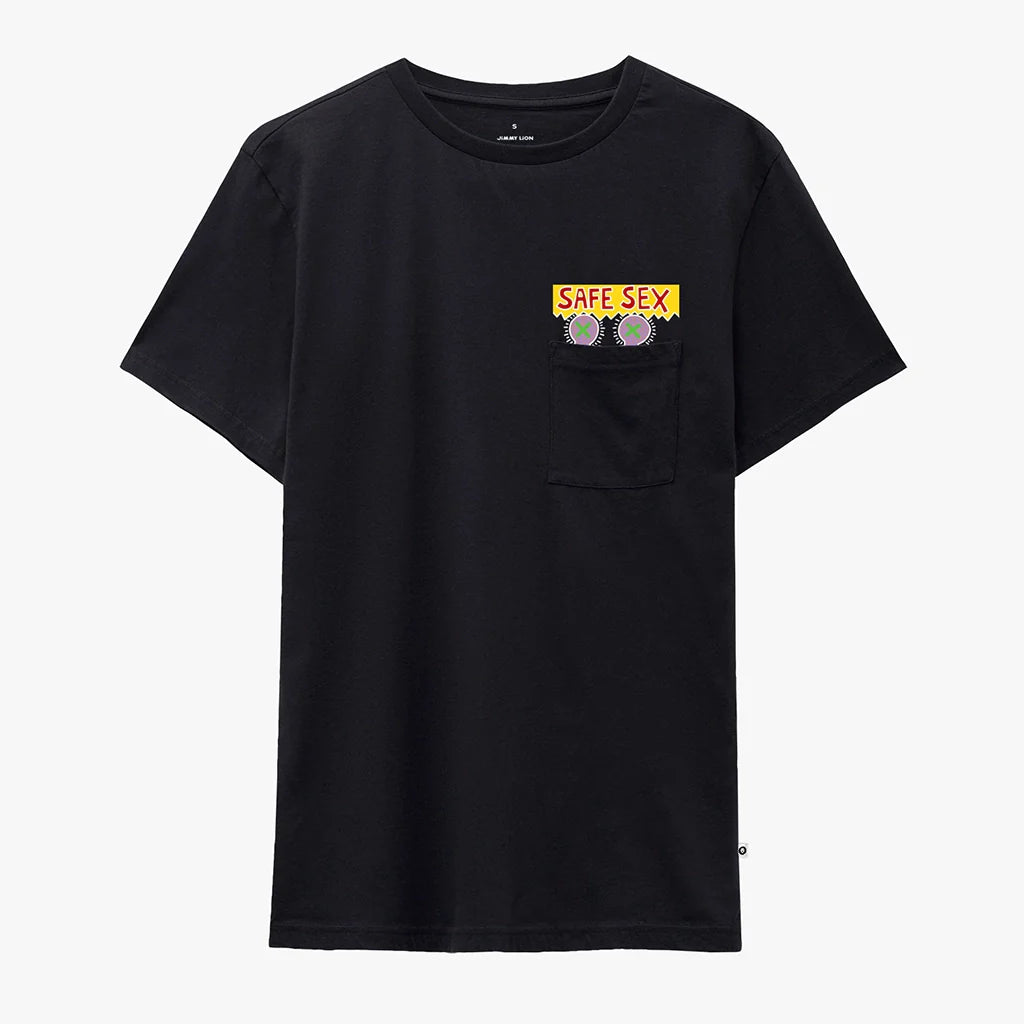 Safe Sex Pocket Tee - Black Lace Blend Ribbed Blend Corduroy Blend