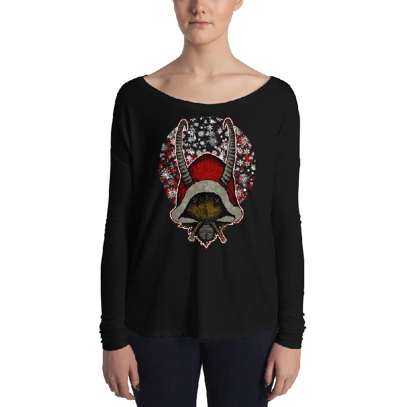 Sampus Ladies' Long Sleeve Tee Houndstooth Herringbone Solid