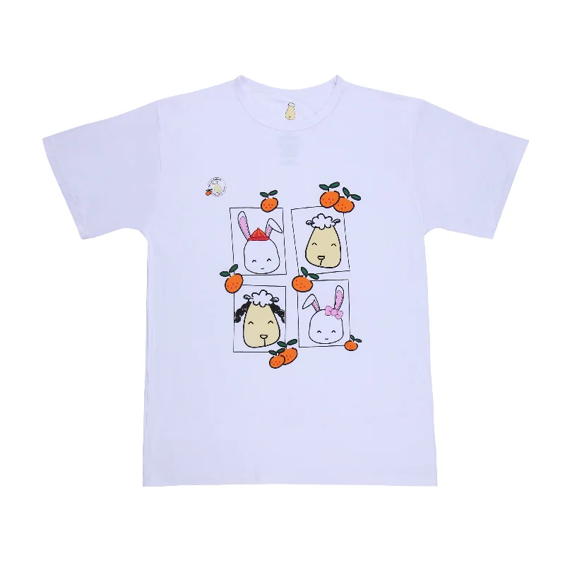 SPECIAL EDITION - Unisex Short Sleeve T-Shirt Happy Rabbit Year White Polka Dot Checkered Tartan SPECIAL EDITION - Unisex Short Sleeve T-Shirt Happy Rabbit Year White Polka Dot Checkered Tartan