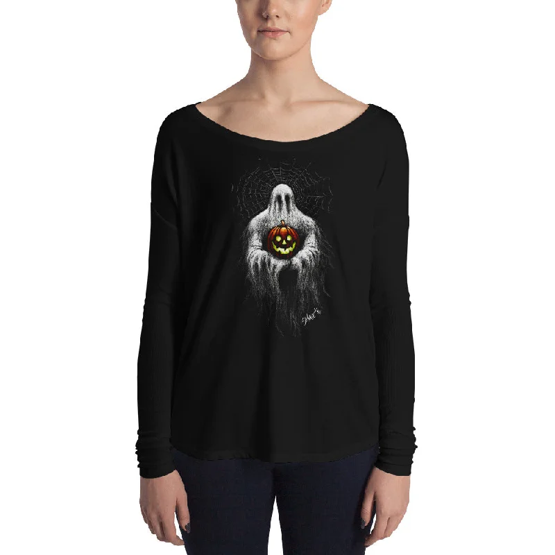 Spirit of Halloween Ladies' Long Sleeve Tee Houndstooth Herringbone Solid