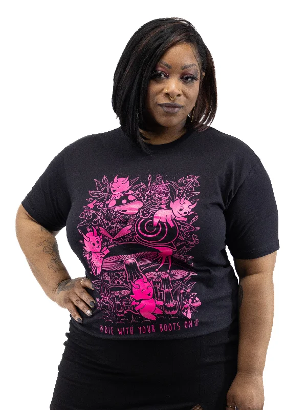 Salem in Bloom T-Shirt Mesh Fabric Canvas Fabric Denim Fabric