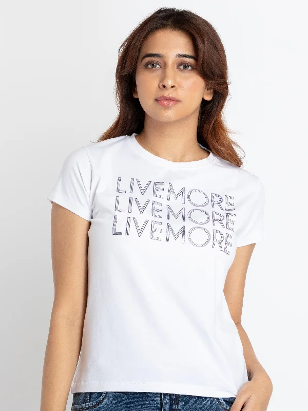 Womens Printed Round Neck T-shirt Collared T-Shirt Boat Neck A-Line