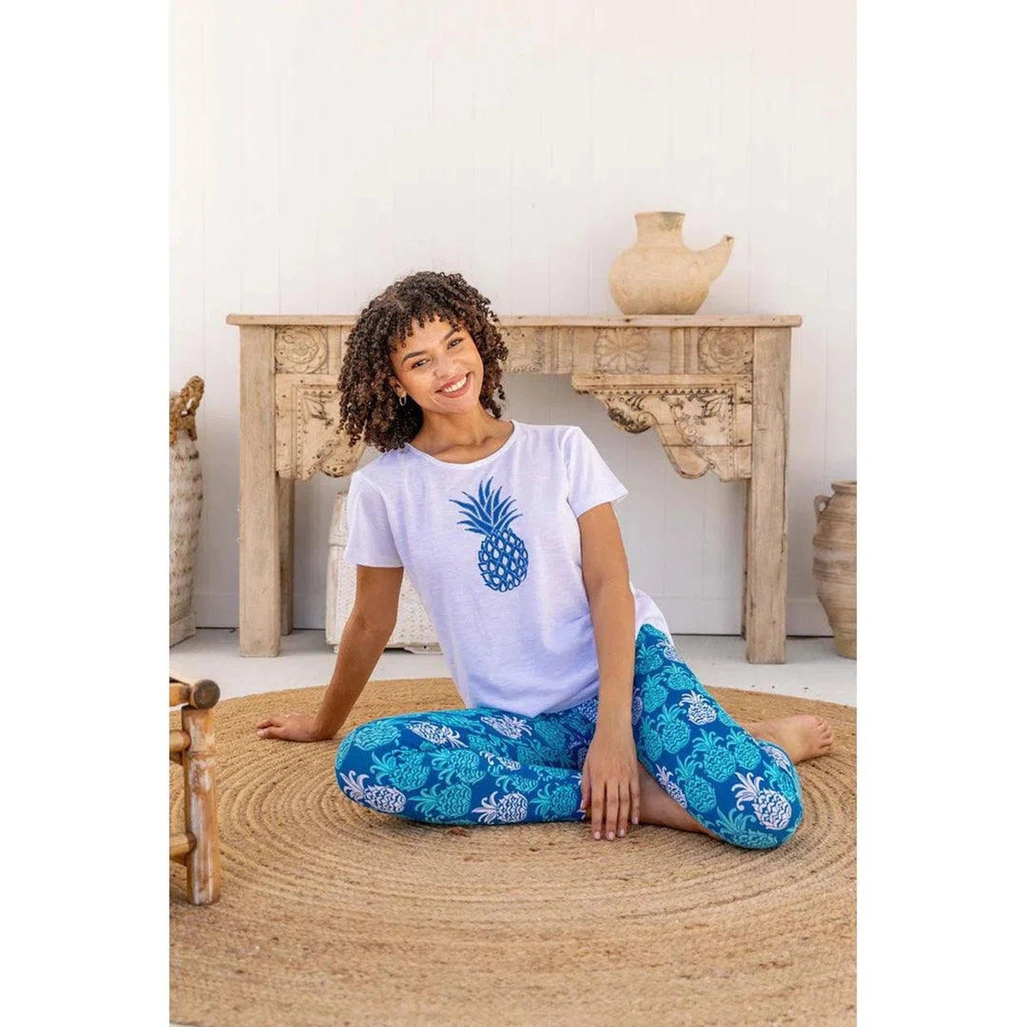 Teardrop Pineapple Cotton Tee Satin Blend Silk Blend Wool Blend