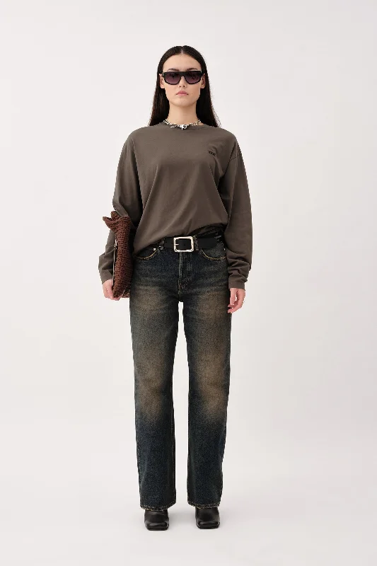 The Staff Tee LS Embroidery W Welt Pockets Slit Pockets Flap Pockets