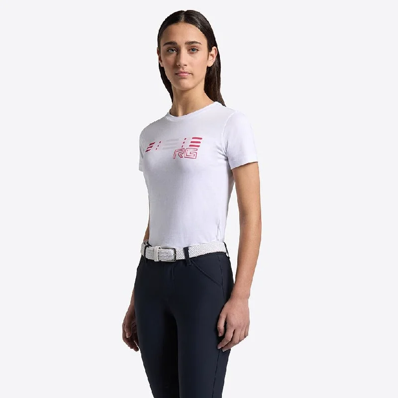 RG Italia Triple Bar T-Shirt- Girls Ribbed T-Shirt High Neck Heavyweight