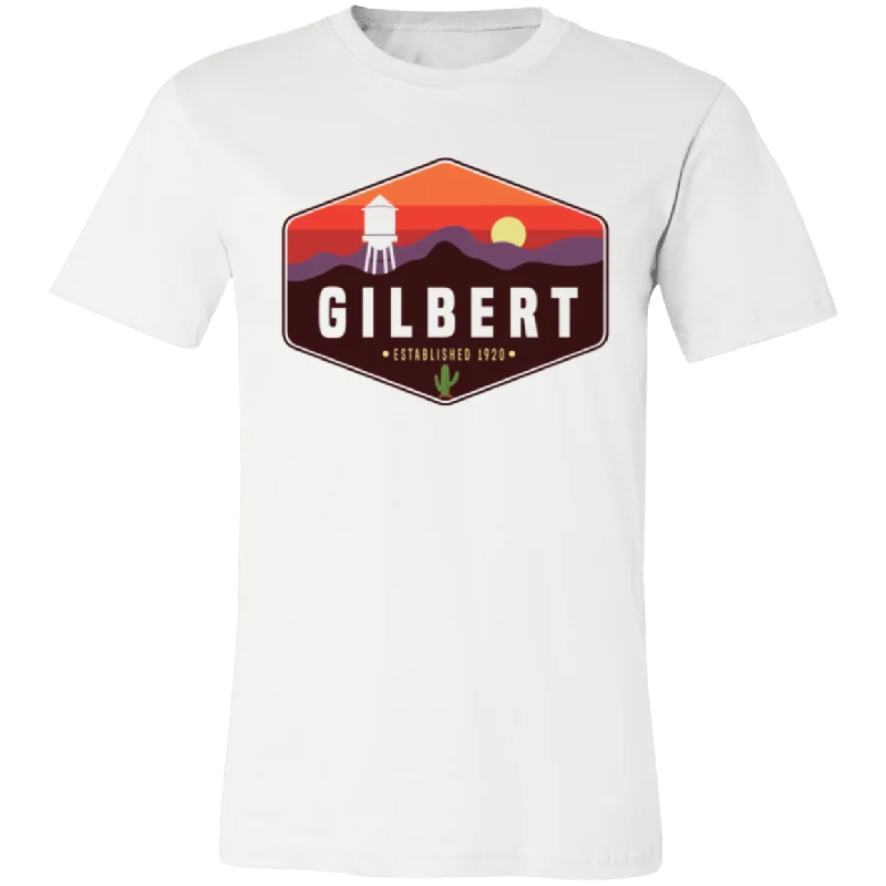 Unisex Crew Neck Shirt | Gilbert Sunset | White Zippered Buttoned Snapped
