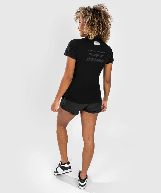 Venum x Dodge Challenger SRT Demon 170 Women's Polo Shirt - Black Lace Blend Ribbed Blend Corduroy Blend