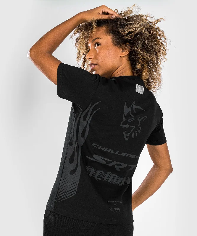 Venum x Dodge Challenger SRT Demon 170 Women's T-Shirt - Black Fashionable Trendy Casual Venum x Dodge Challenger SRT Demon 170 Women's T-Shirt - Black Fashionable Trendy Casual