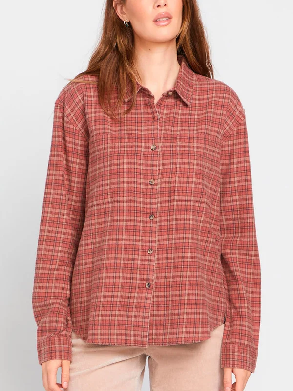 Plaid To Meet U 2 Long Sleeve Buttondown Shirt Beaded Sequined Faux Fur