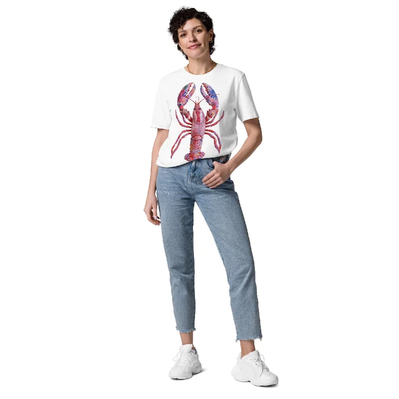 Women's EcoLuxe Lobster Organic Cotton Tee - Maine Jersey Fabric Tulle Fabric Batik Fabric Women's EcoLuxe Lobster Organic Cotton Tee - Maine Jersey Fabric Tulle Fabric Batik Fabric