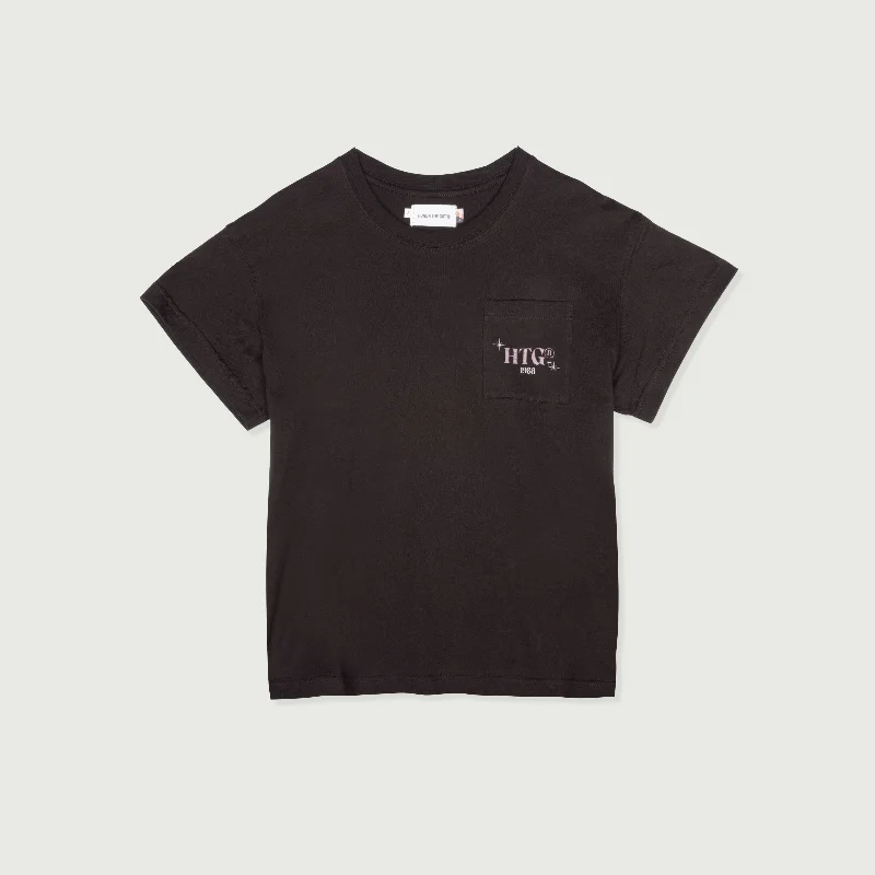 Womens HTG® Home Is Where Knit T-Shirt - Black Fashionable Trendy Casual