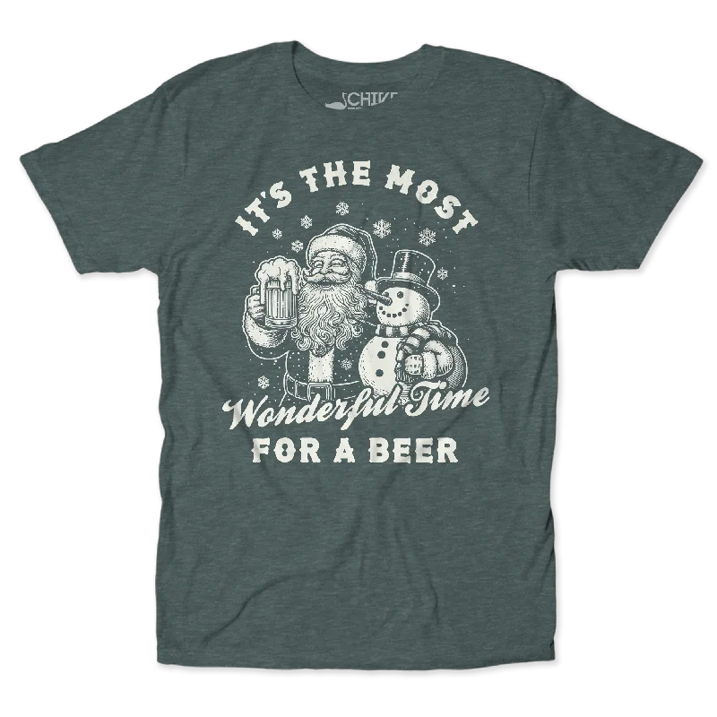 Wonderful Time For A Beer Unisex Tee Polka Dot Checkered Tartan