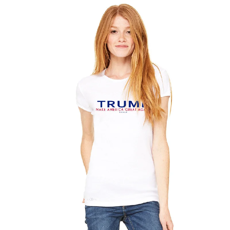 Zexpa Apparel™ Donald Trump Make America Great Again Campaign Classic Navy Red Design Women's T-shirt Elections Tee Rayon Fabric Velvet Fabric Corduroy Fabric Zexpa Apparel™ Donald Trump Make America Great Again Campaign Classic Navy Red Design Women's T-shirt Elections Tee Rayon Fabric Velvet Fabric Corduroy Fabric