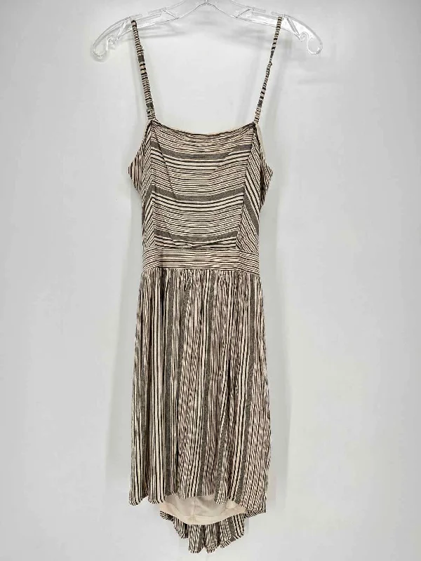 American Eagle Size M Tan Striped Dress