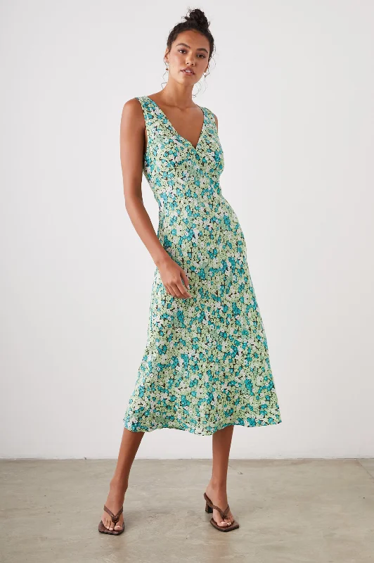 AUDRINA DRESS - EMERALD BLOOM