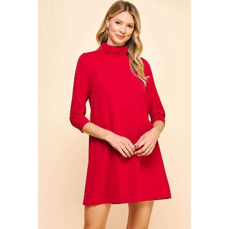 Neck Tied Mini Dress Elegant Satin Lace Mini Dress