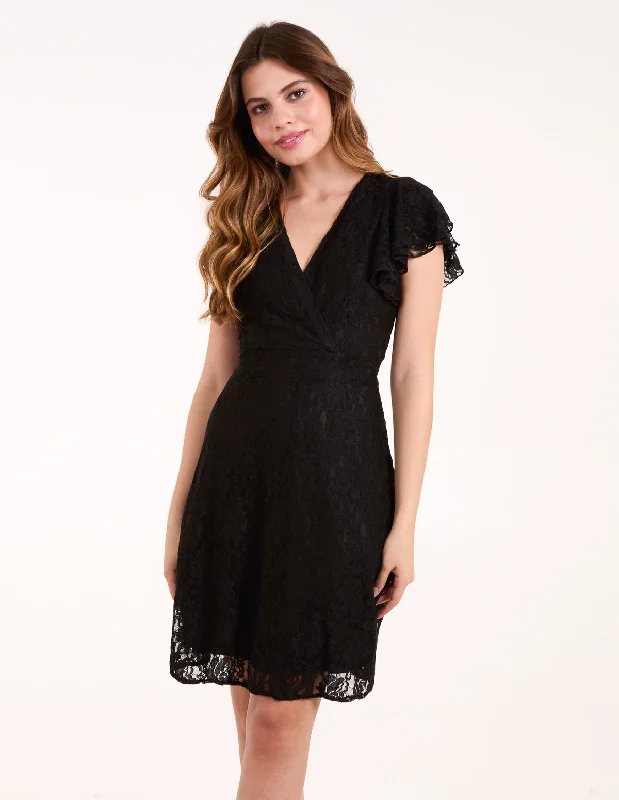Lace Angel Sleeve Dress