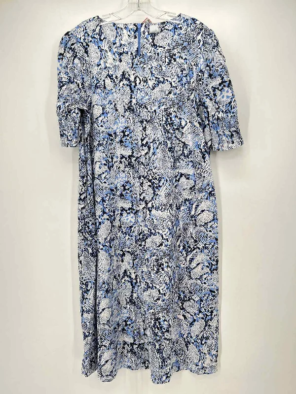 Chicos Size 2 Blue Print Dress