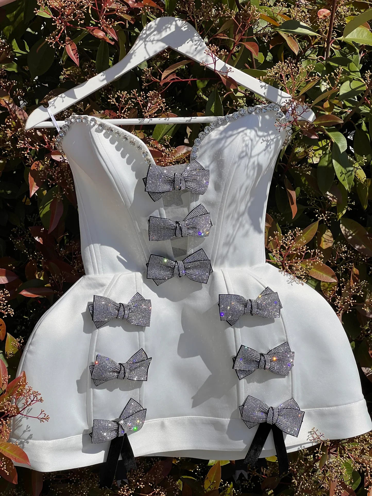 Couture White A-line Short  Dresses