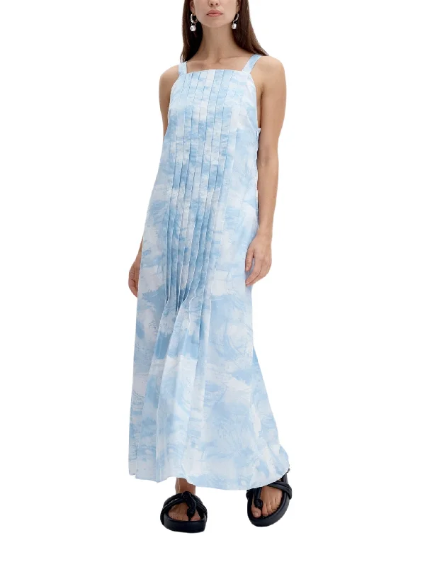 Delilah Dress | Cirrus Print Icy Blue