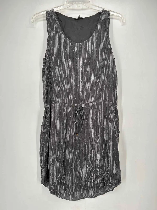 Eileen Fisher Size S Charcoal Print Dress