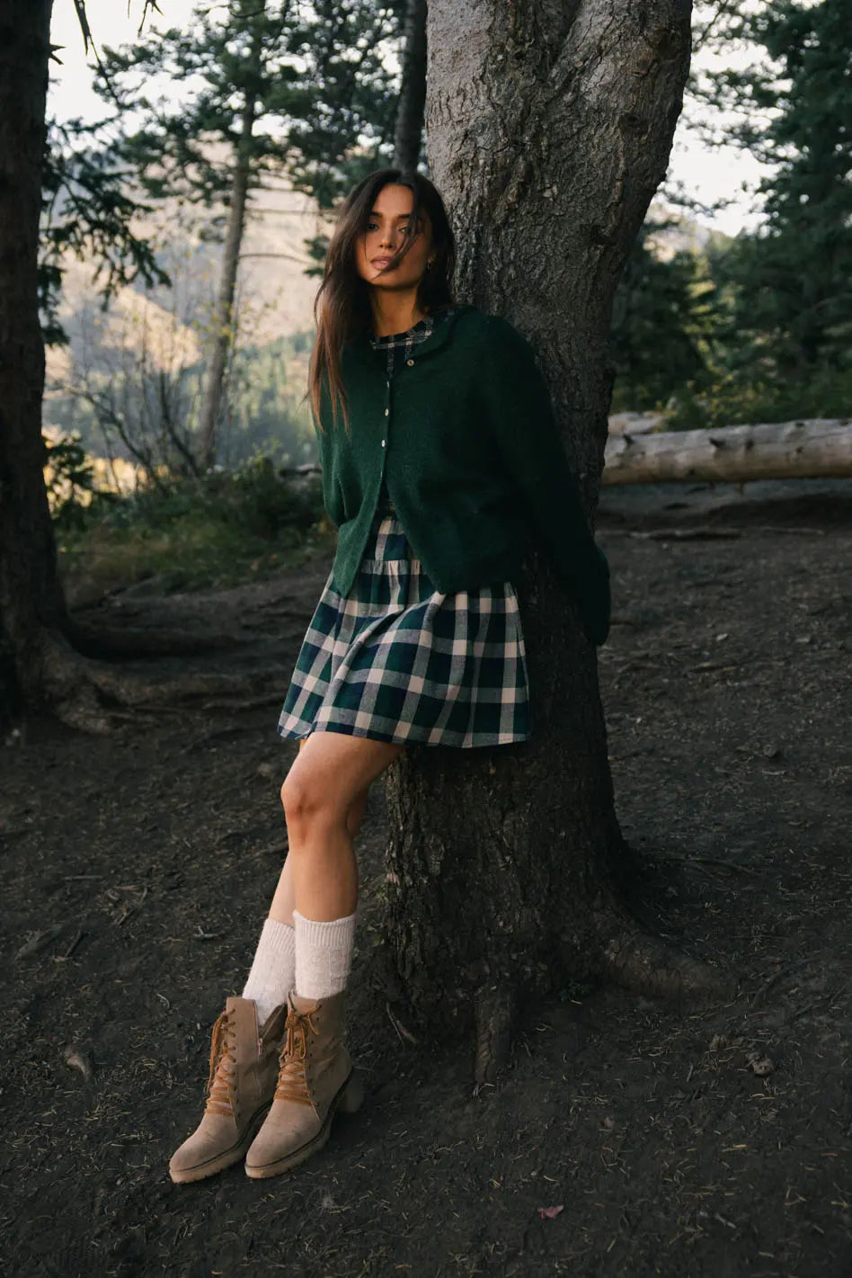Emmett Plaid Smocked Mini Dress Stylish Short Sleeve Mini Dress