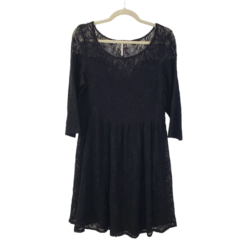 Free People Lace Overlay Fit & Flare Dress Size Medium