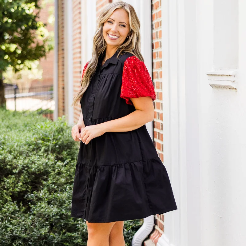 Game Day Glam Dress, Red