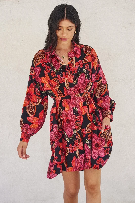 In Between Moments Mini Dress Chic Puff Sleeve Mini Dress
