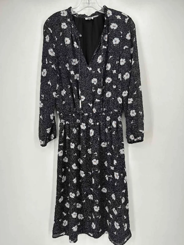 J Crew Size M Black Print Dress