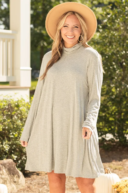 Keeping Toasty Dress, Heather Grey