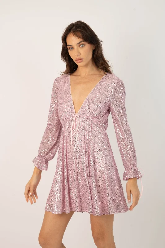 Kima Baby Doll Dress in Pink